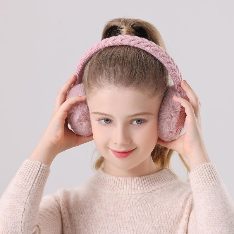 POXIMI Store Baby Warm Earmuffs Kid Magic Gloves Girl Soft Plush Ear Muffs Toddler Knit Mittens for Boy Winter Ear Warmer Set - Image 5